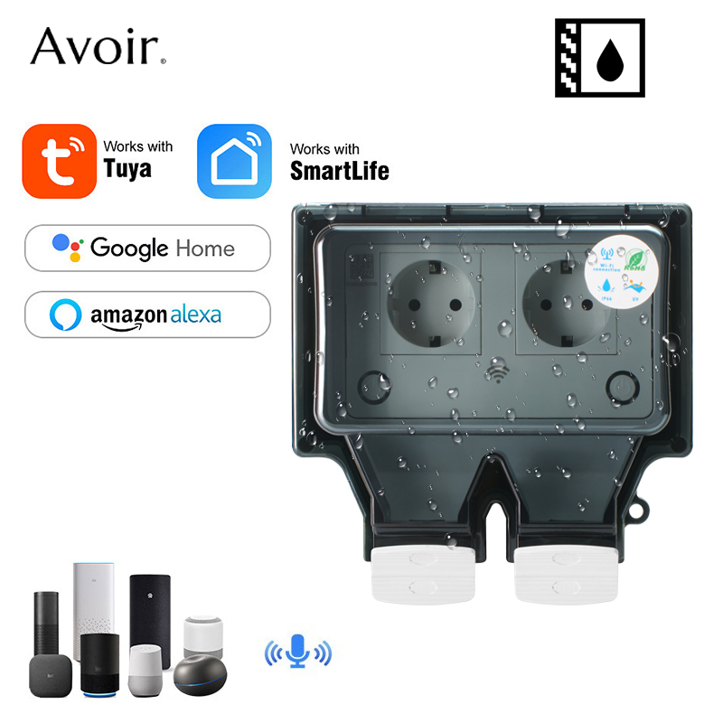 Outdoor Power Hub - Gniazdka elektryczne Avoir Tuya Ip66 wodoodporne