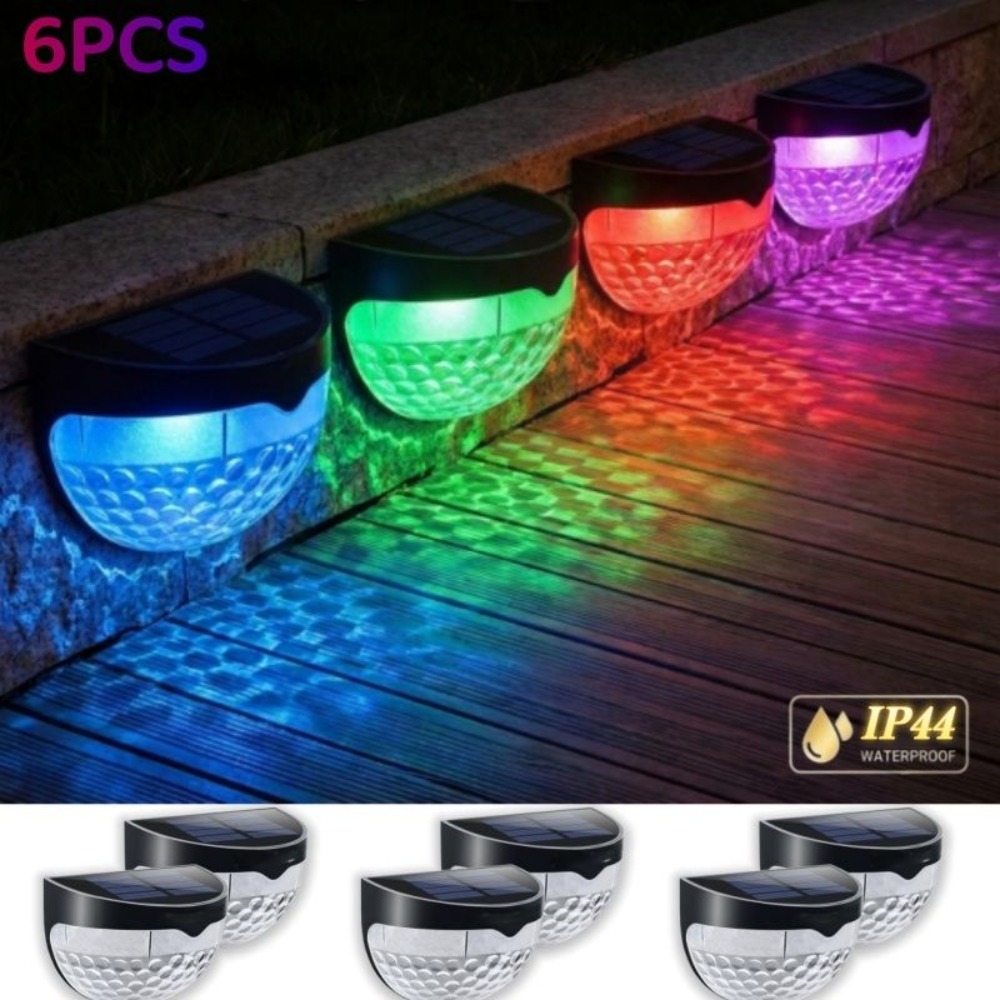 Outdoor Power Pack - 6 sztuk RGB solarnych lamp ogrodzeniowych,