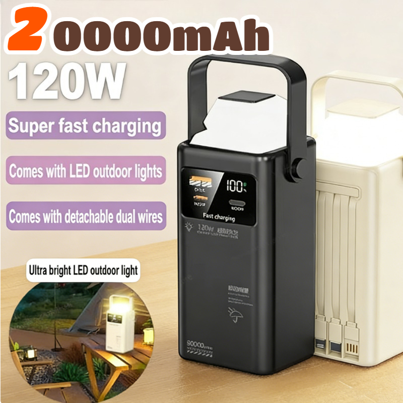 Outdoor Power Adapter Usb C - Powerbank 120W 200000mAh Duża Pojemność Przenośny
