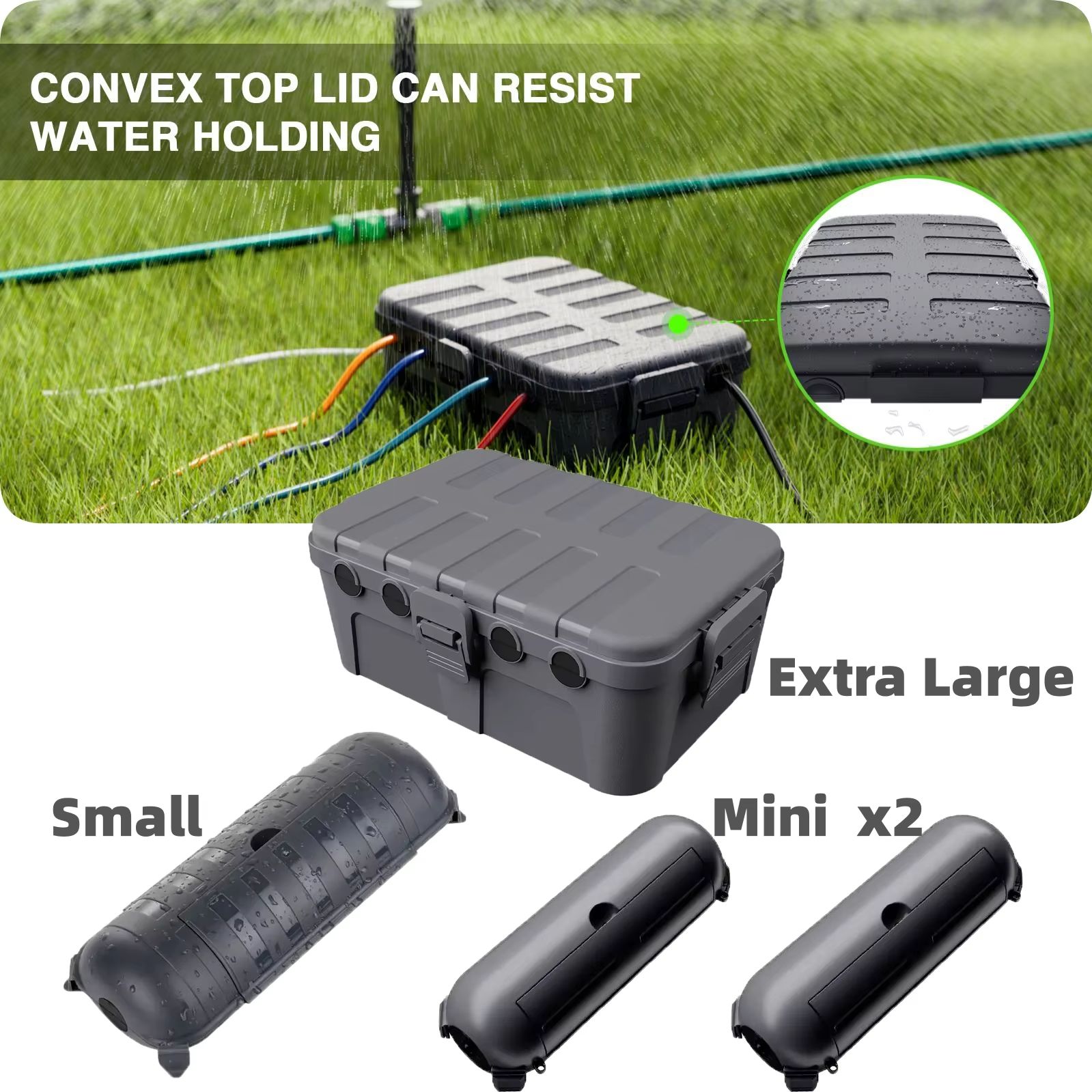 Outdoor Power Strip - Duże, wodoodporne osłony kablowe do zewnętrznych