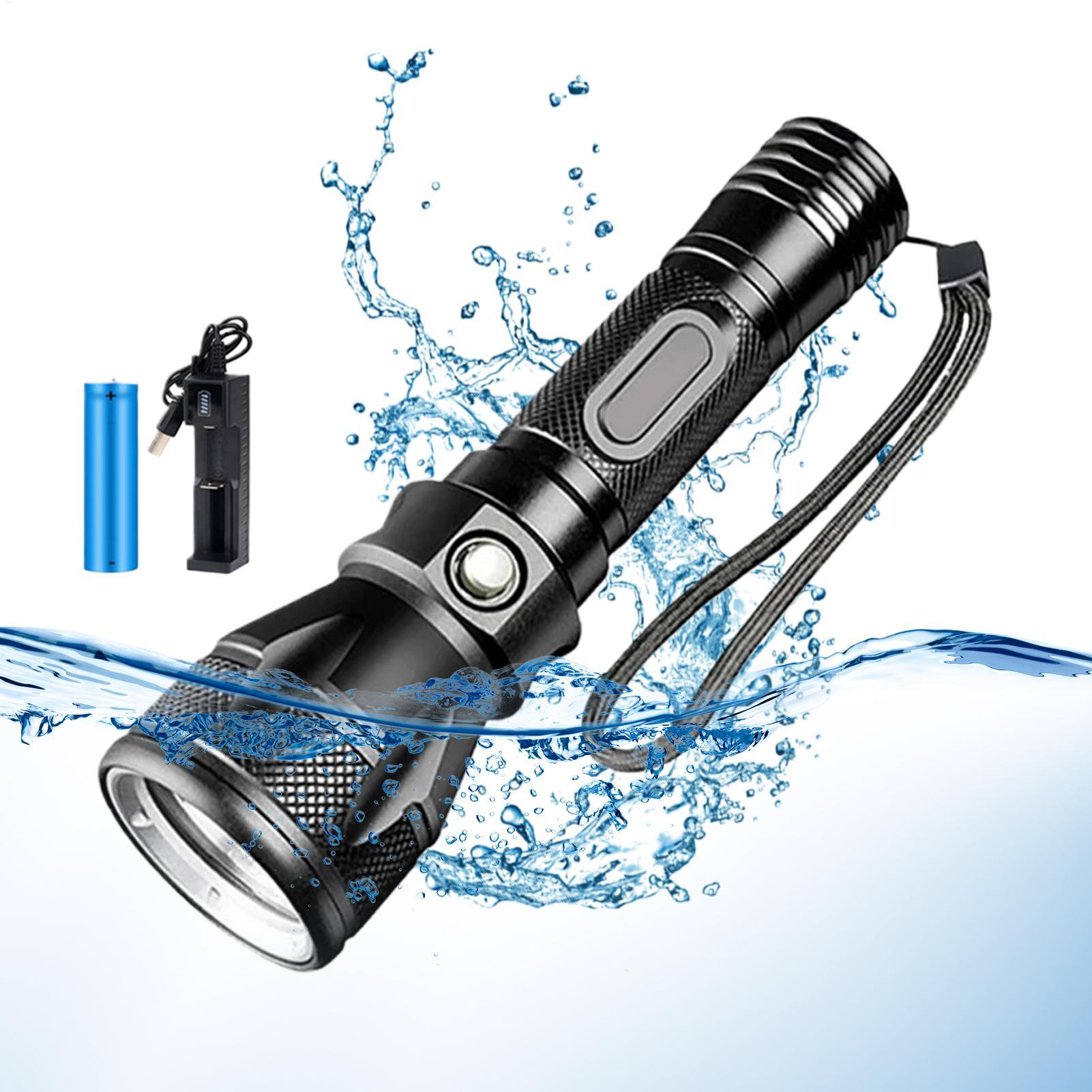 Outdoor Powersports - Potężna, wodoodporna latarka nurkowa LED z