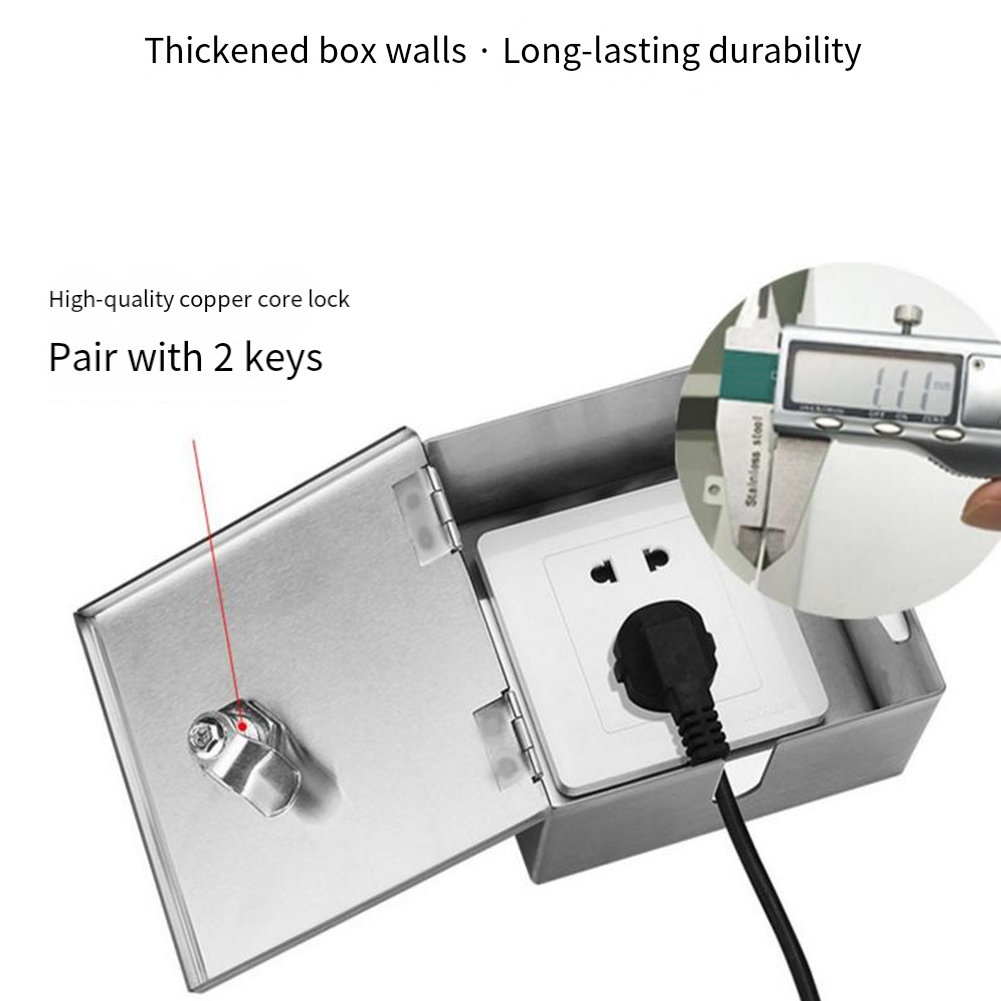 Outdoor Power Socket With Lock - Wodoodporna obudowa elektryczna ze stali nierdzewnej