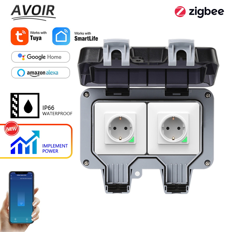 Outdoor Power Hub - Avoir Tuya Zigbee gniazdka elektryczne IP66
