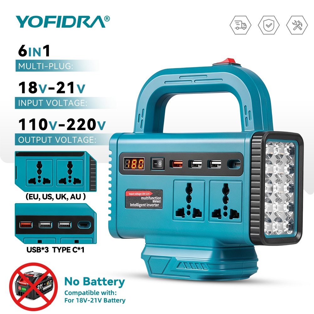 Outdoor Power Hub - Przetwornica napięcia YOFIDRA 220V, przenośny zasilacz