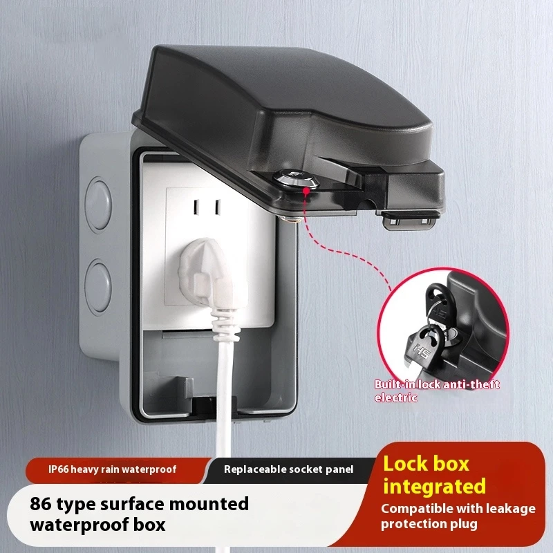 Outdoor Power Socket With Lock - Wodoodporne gniazdo zewnętrzne do montażu na
