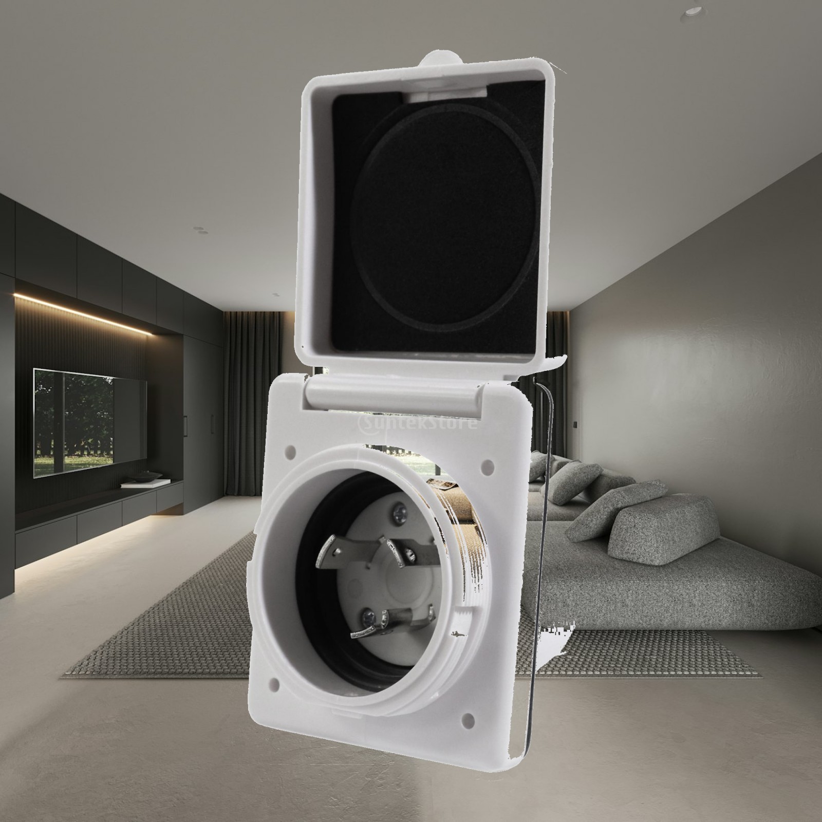 Outdoor Power Socket With Lock - Wodoodporne gniazdo zasilania z kołnierzem 125V