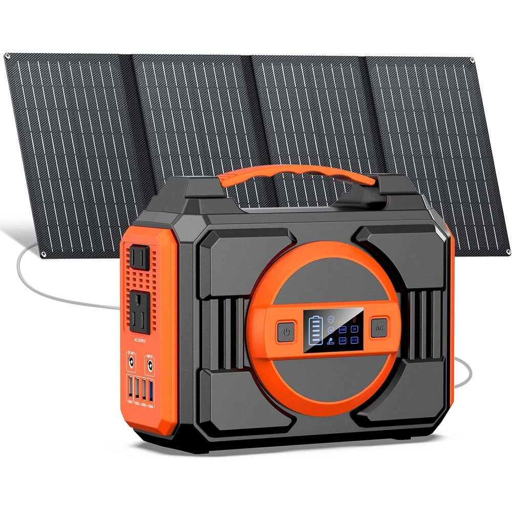 Outdoor Power Bank With Ac Outlet - Przenośny generator słoneczny 300W z panelem