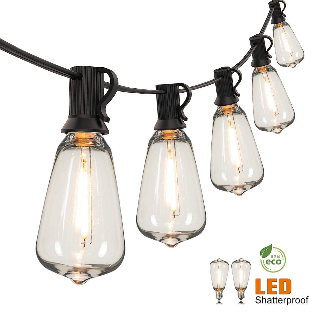 Outdoor Power Hub - Lampki sznurkowe ST38 z wtyczką US
