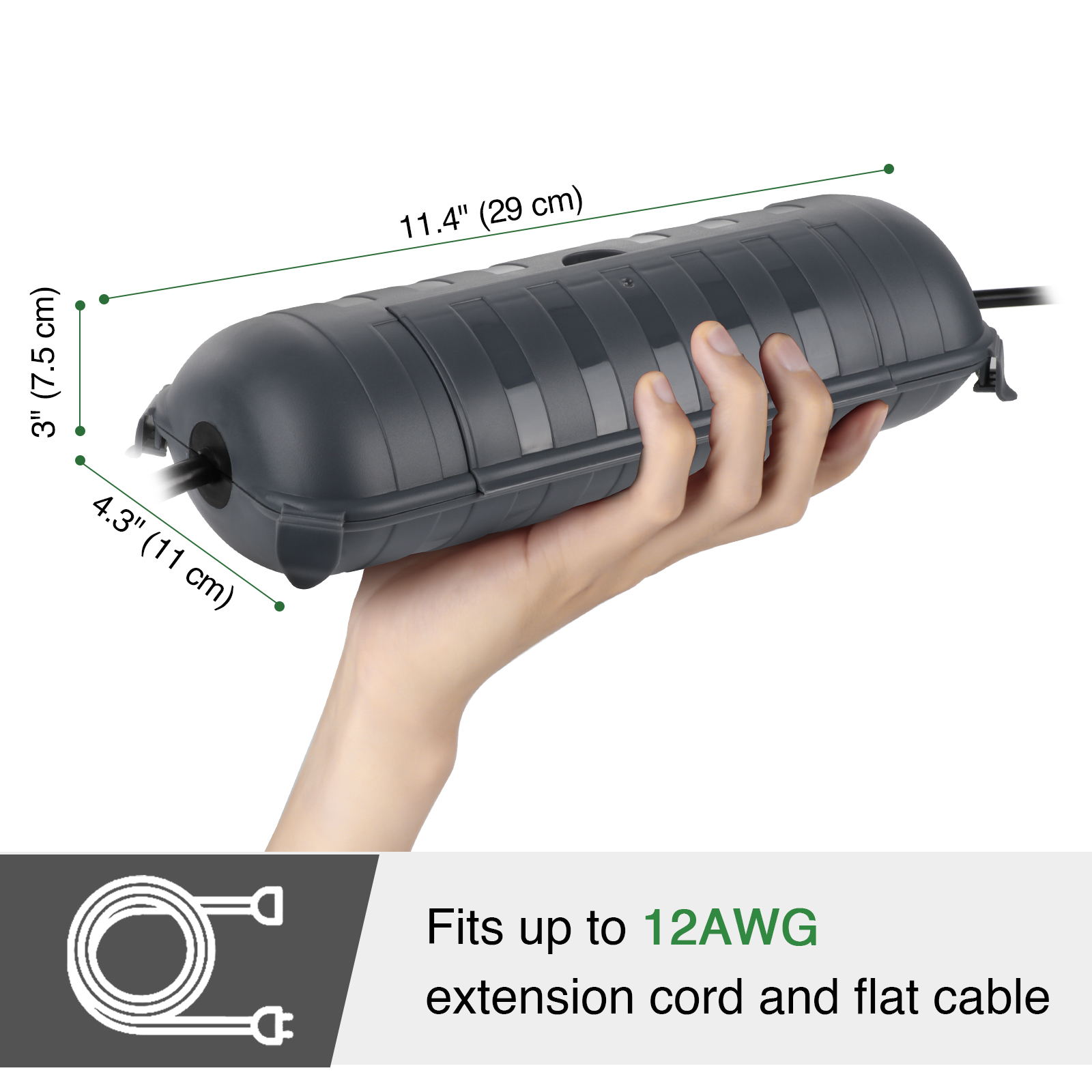 Duże, wodoodporne osłony kablo – Outdoor Power Strip recenzja i cena