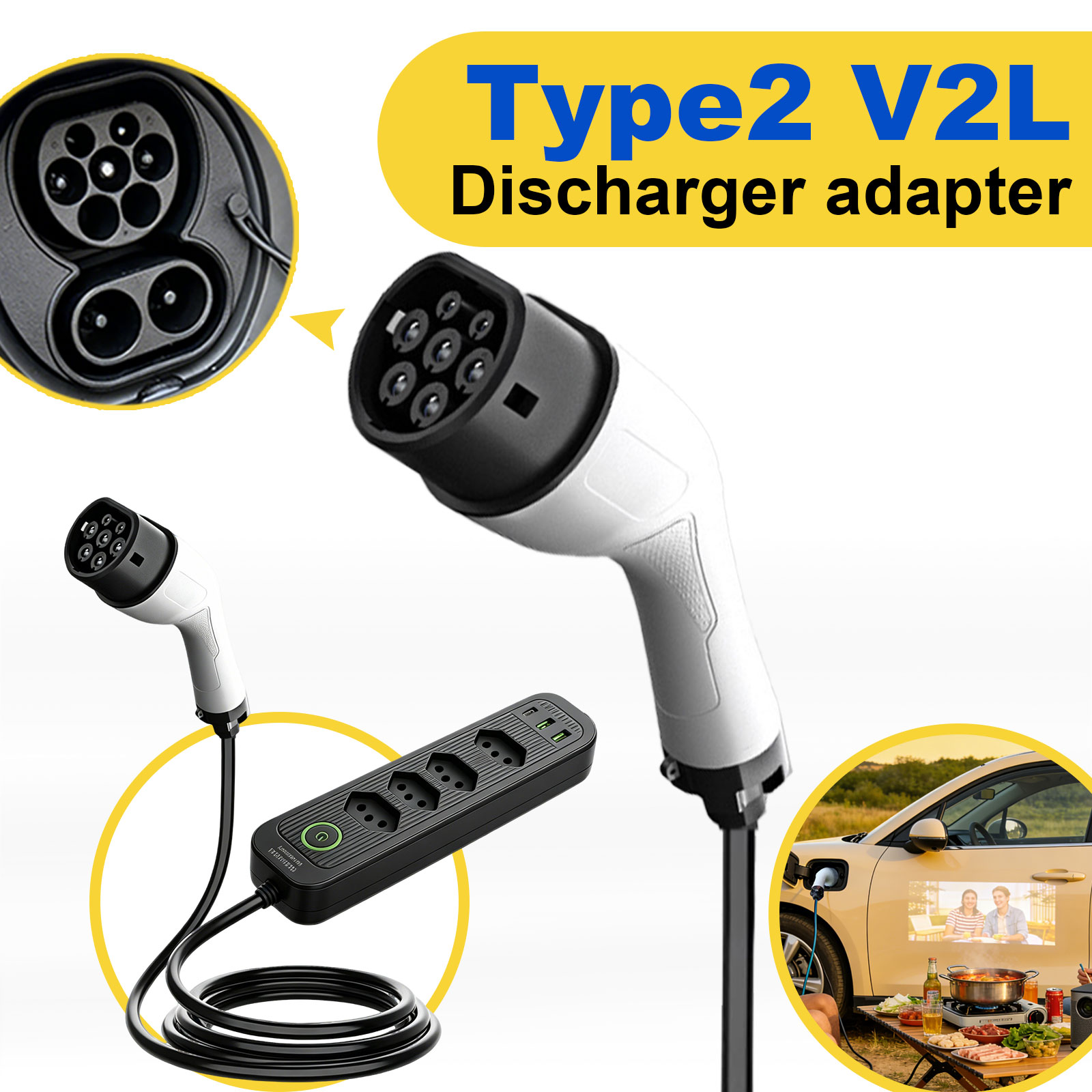 Adapter rozruchowy Type2 V2L 1 – Outdoor Power Hub recenzja i cena