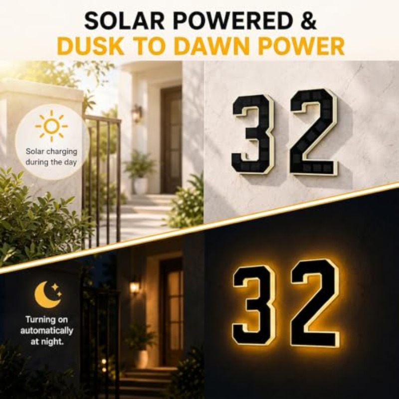 Solarna lampka LED do oświetle – Outdoor Power Number recenzja i cena