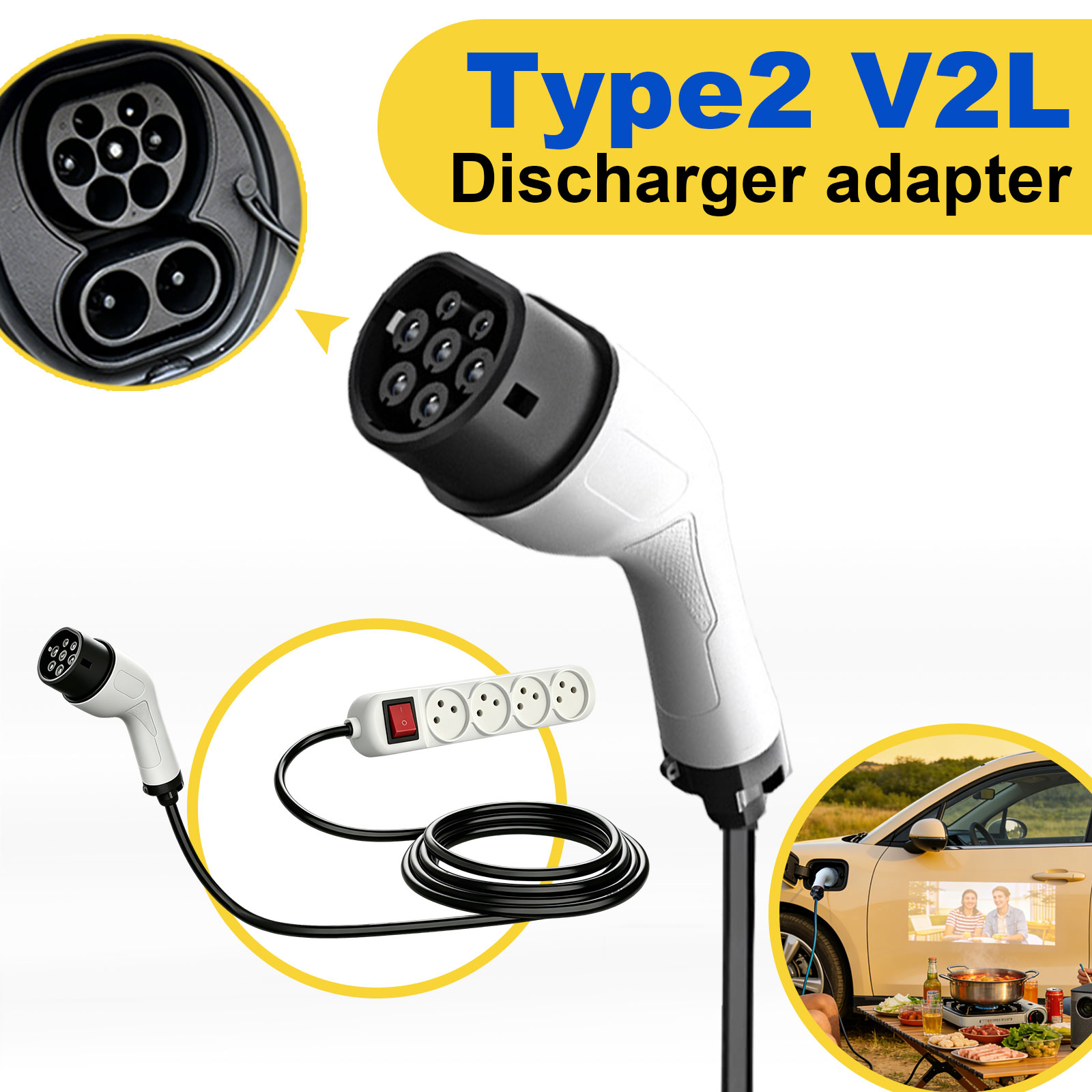 Adapter rozruchowy Type2 V2L z – Outdoor Power Hub recenzja i cena