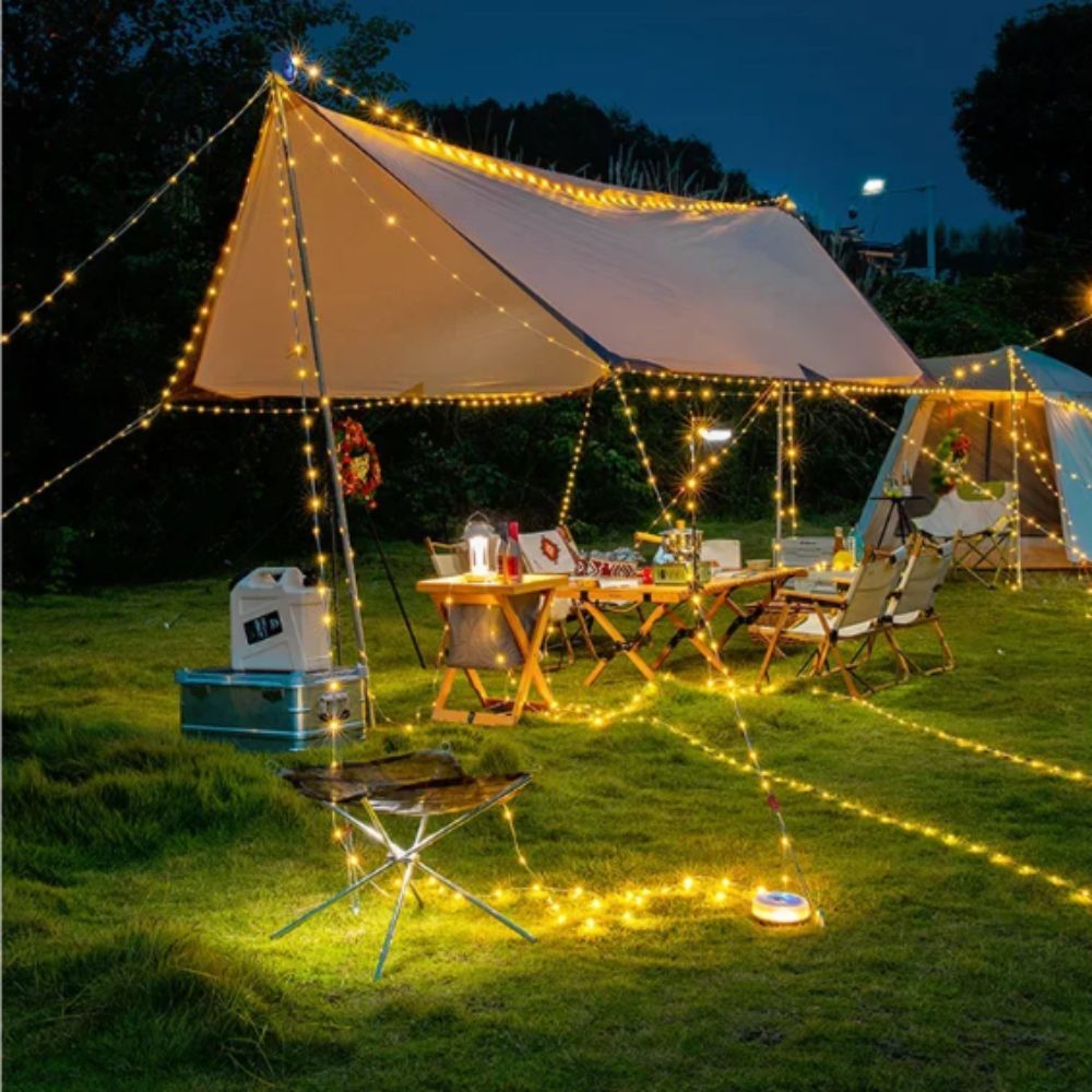 Lampa LED do namiotu, lampki L – Outdoor Power Strip recenzja i cena